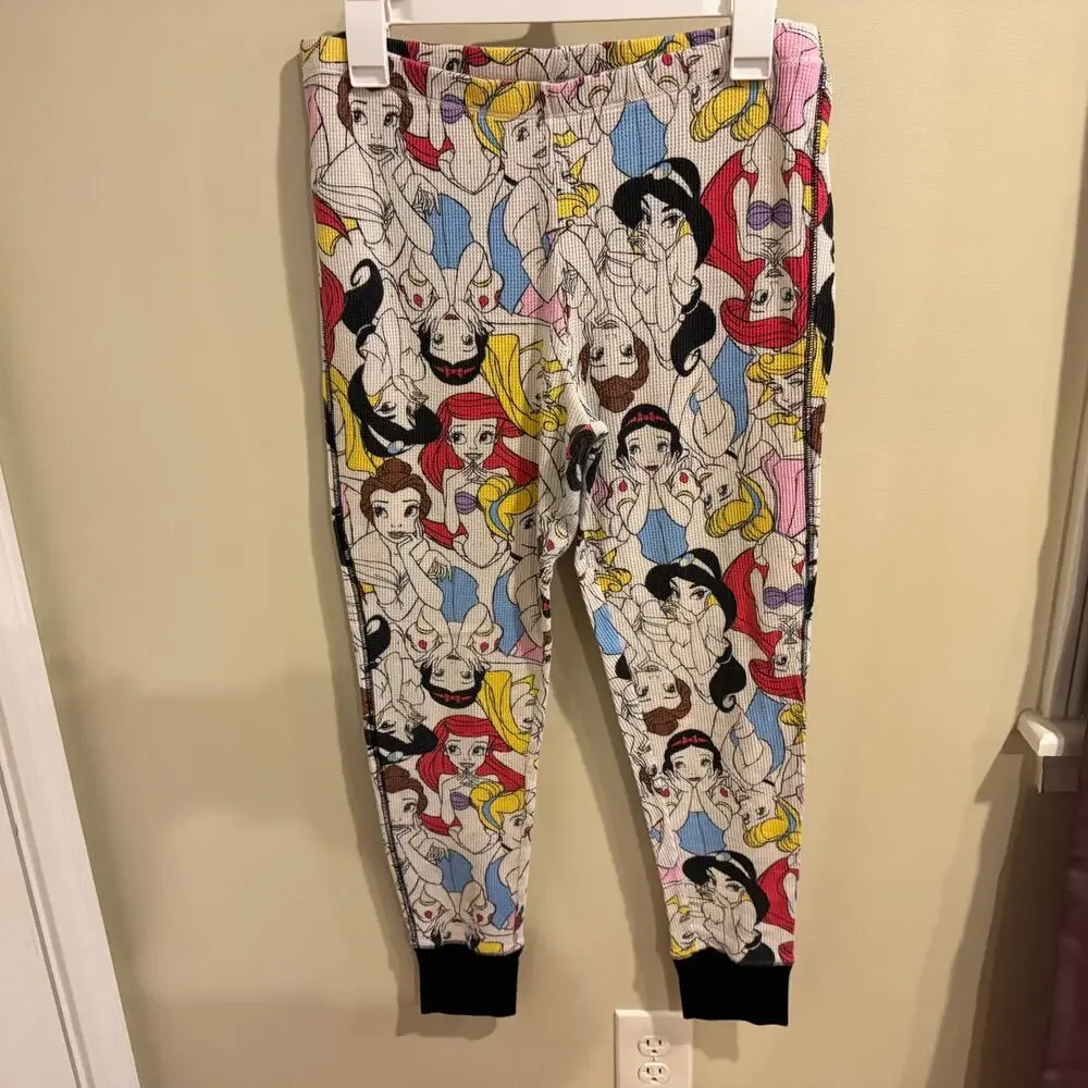 Disney Women’s Princess Waffle Knit Pajama Set Size Medium - Picture 6 of 8